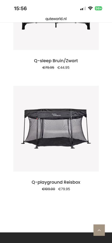 Te koop Qute-q grond box, Ophalen, Zo goed als nieuw