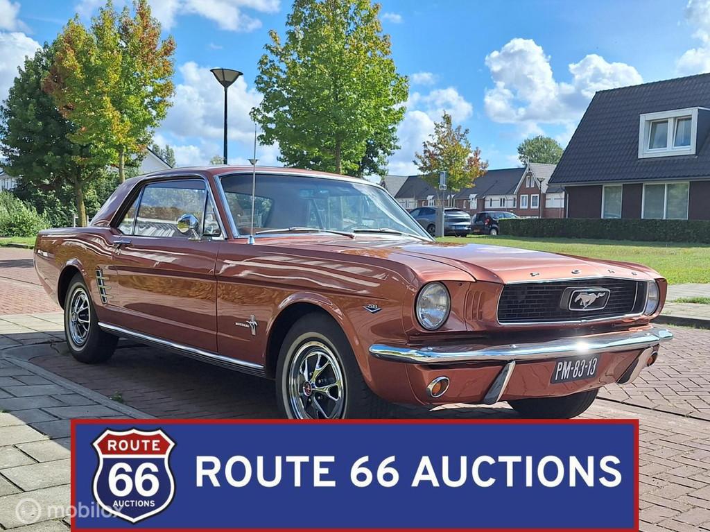 Ford Mustang Coupe | 1966 | Route 66 Auctions, Auto's, Overige carrosserieën, Zwart, Bedrijf, Handgeschakeld