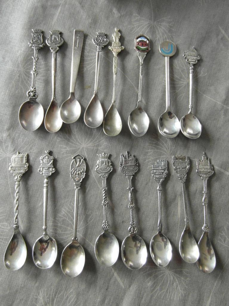 theelepeltjes  plaatsnamen zie beschrijving, Ophalen of Verzenden