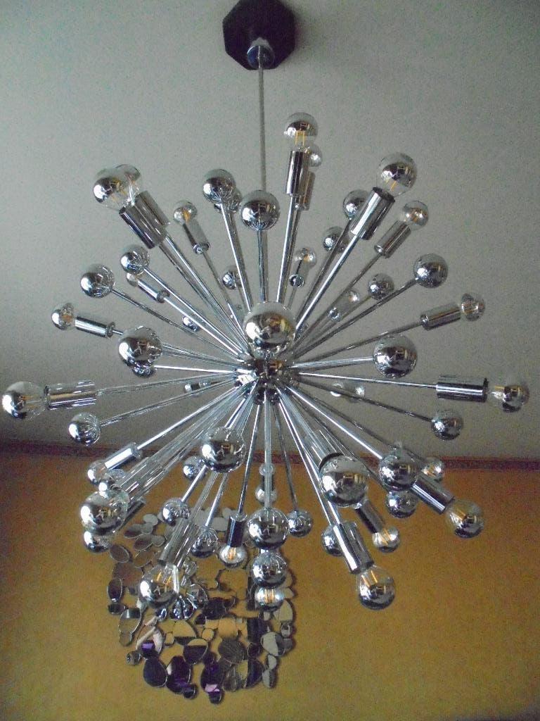 Iconic Gaetano Sciolari "Space Age" XL Sputnik - Boulanger., Ophalen of Verzenden, Zo goed als nieuw, Metaal, Space Age