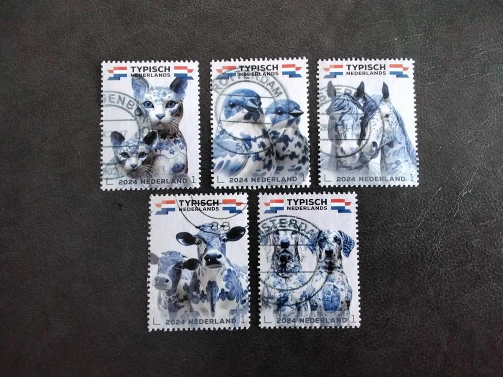 Nederland serie TYPISCH Nederlands zegels 2024 gestempeld, Postzegels en Munten, Postzegels | Nederland, Verzenden, Na 1940, Gestempeld