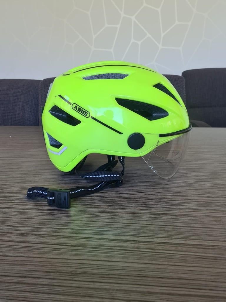 Abus helm pedelec 2.0 ace signal yellow m 52-57, Fietsen en Brommers, Fietsaccessoires | Fietshelmen, M, Heer, Ophalen of Verzenden