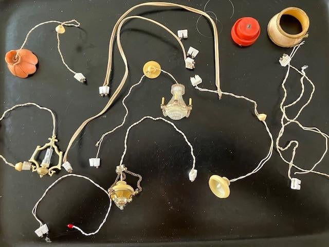 Poppenhuis Lundby assortiment lampen retro jaren 80, Ophalen of Verzenden, Gebruikt, Poppenhuis