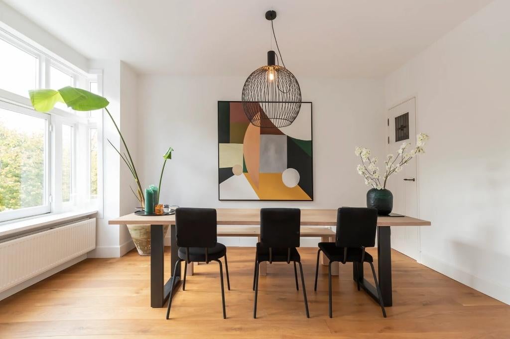 Stijlvolle eettafel met zitbank (80cm x 260cm), Ophalen, Gebruikt, 200 cm of meer, 50 tot 100 cm