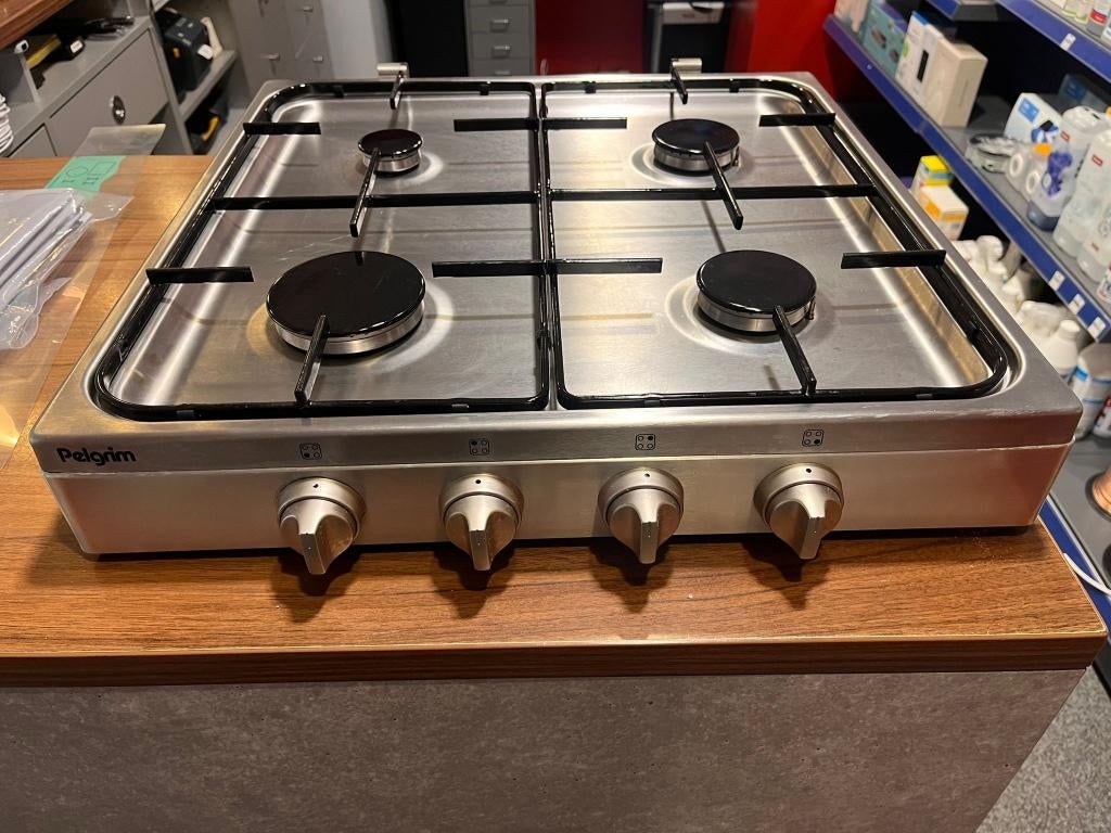 gaskookplaat 4 pits rvs van Pelgrim, Ophalen, Gebruikt, 4 kookzones, Pelgrim