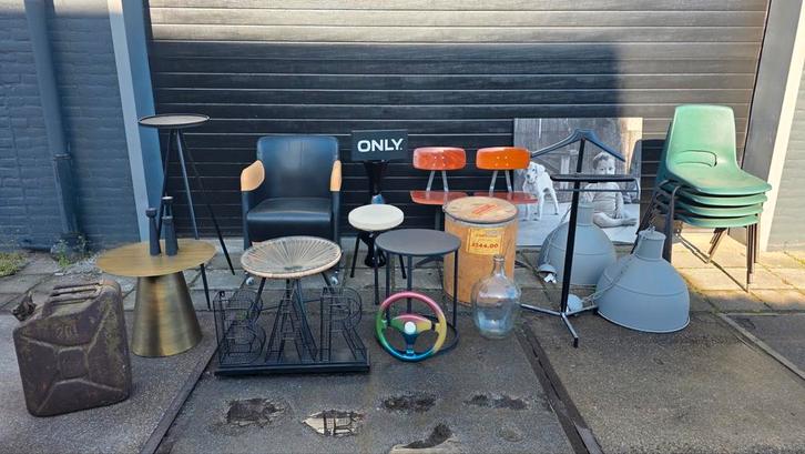 1 partij industrieel/vintage items ALLES OP DE FOTO €30,-!!!, Verzamelen, Retro, Huis en Inrichting, Ophalen