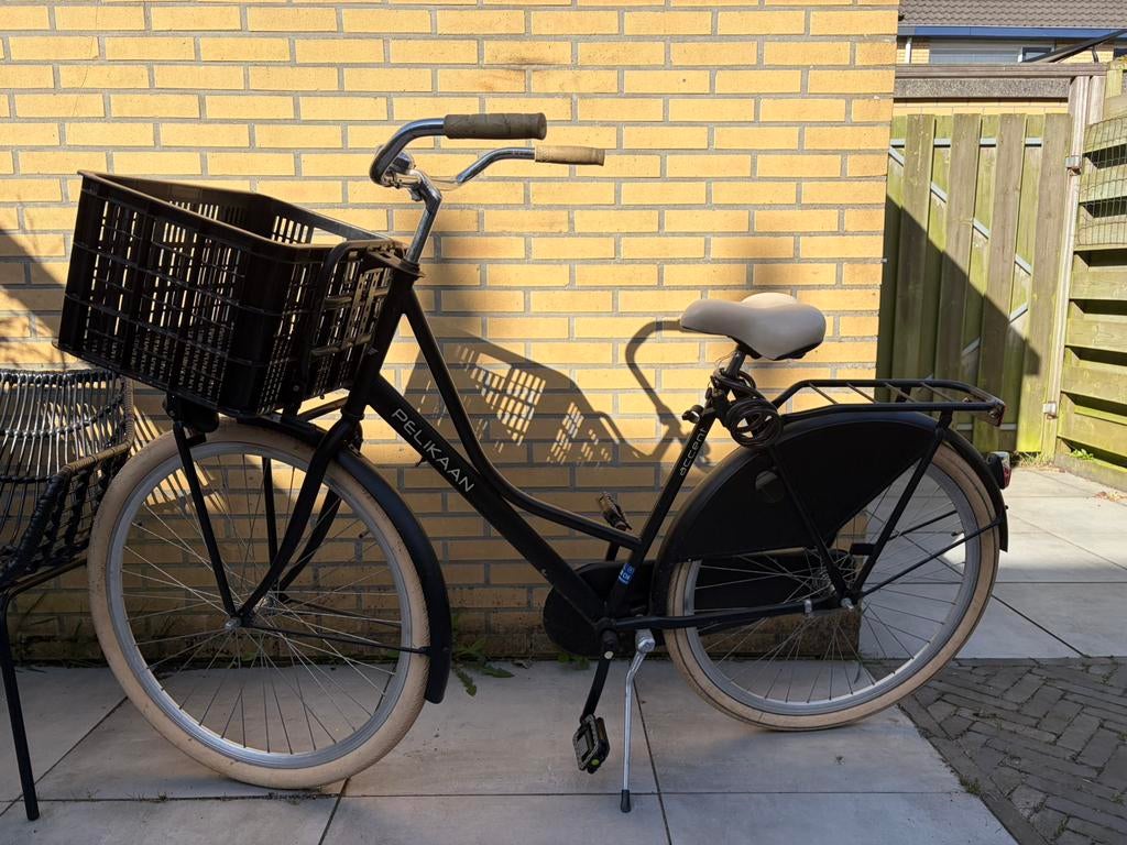 Damesfiets met kratje, Fietsen en Brommers, Ophalen, Gebruikt
