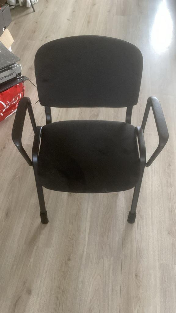 Zes zwarte stoffen stoelen - Robuust en comfortabel, Ophalen, Gebruikt, Zwart, Stof