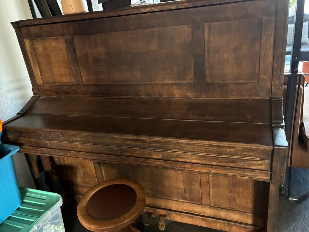 Piano, Muziek en Instrumenten, Piano's, Ophalen, Gebruikt, Bruin