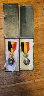 2 Belgische Ere Medailles van de Arbeid 1e Klasse, Verzamelen, Ophalen of Verzenden