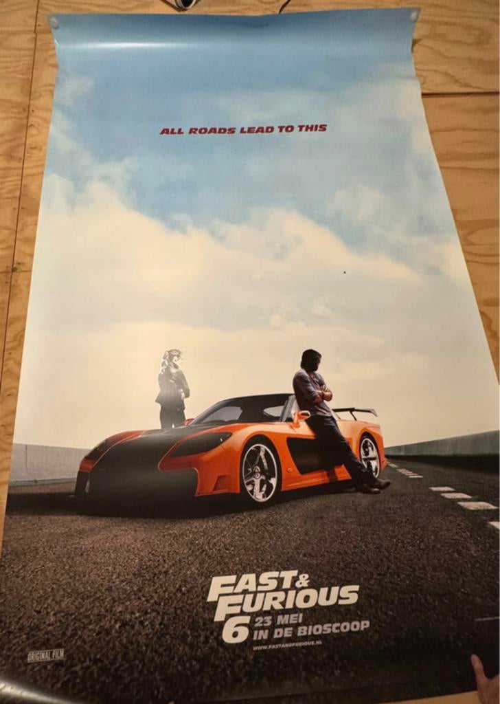 Poster Fast & furious 6 bioscoopposter XXL 153 x 246cm, Verzamelen, Ophalen, Rechthoekig Staand, Deurposter of groter, Zo goed als nieuw