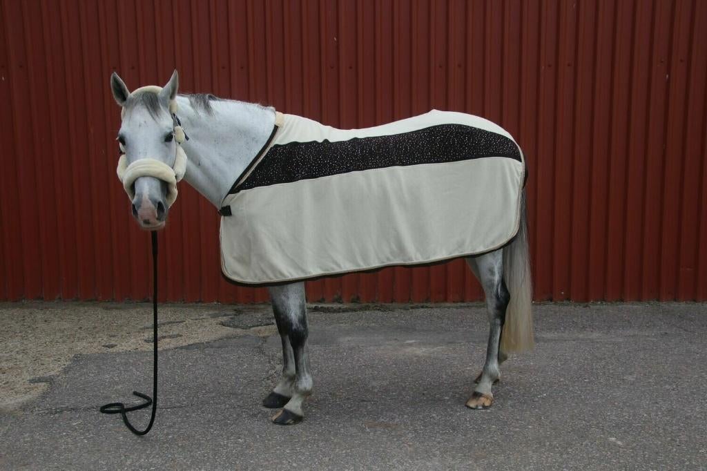 Global zweet-/ fleecedeken beige 185, Dieren en Toebehoren, Paarden en Pony's | Dekens en Dekjes, Ophalen of Verzenden, Gebruikt