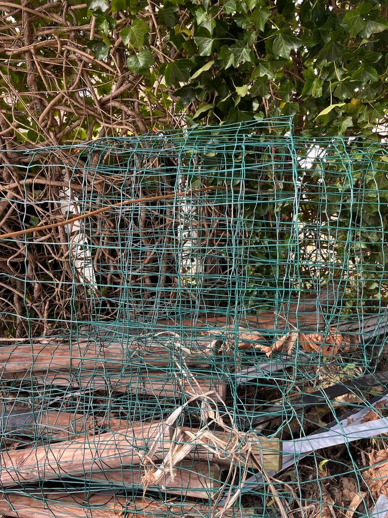 Gaas met houten paaltje voor tuin of moestuin, Ophalen, Gebruikt, Minder dan 10 meter, Gaas