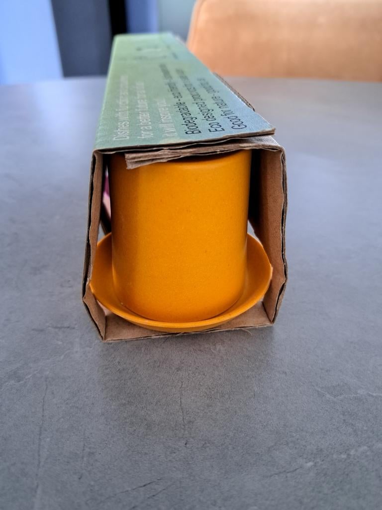 4 espressokopjes van 8 pandas Bamboo design, diverse kleuren, Huis en Inrichting, Keuken | Servies, Overige materialen, Nieuw