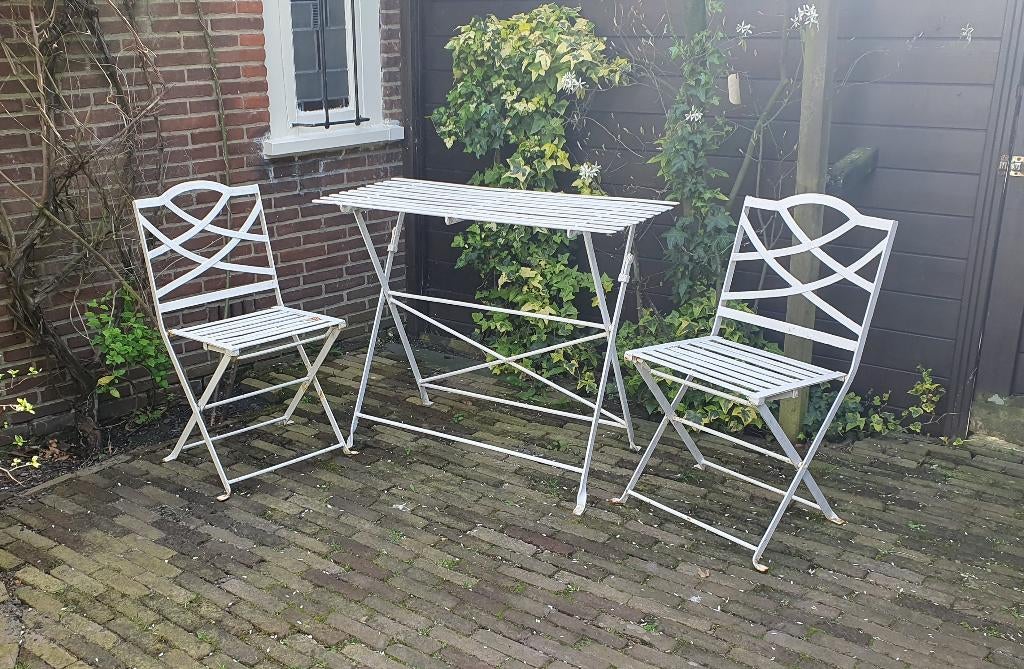 Gietijzeren tuinset, Tuin en Terras, Tuinsets en Loungesets, Overige materialen, Gebruikt, Tuinset, Ophalen
