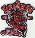 Hot Rod Lucky 13 stoffen opstrijk patch embleem, Ophalen of Verzenden, Nieuw, Bedrijf of Vereniging
