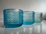3 Iittala Kastehelmi Waxinelichthouder Watergroen Light Blue, Huis en Inrichting, Overige materialen, Blauw, Ophalen of Verzenden