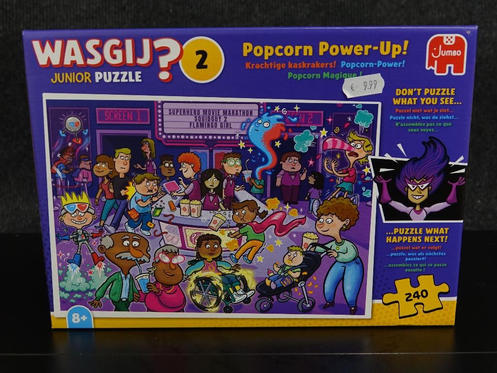 Wasgij ? Junior puzzel. Krachtige kaskrakers! 240 stukjes, Ophalen of Verzenden, Minder dan 500 stukjes, Nieuw, Legpuzzel