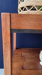 Art Deco Bijzettafel, Vintage Houten Tafel met dubbel blad, Ophalen, Gebruikt, Onbekend, Onbekend