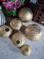 Gouden en witte  lampionnen set, Hobby en Vrije tijd, Feestartikelen, Ophalen of Verzenden, Gebruikt