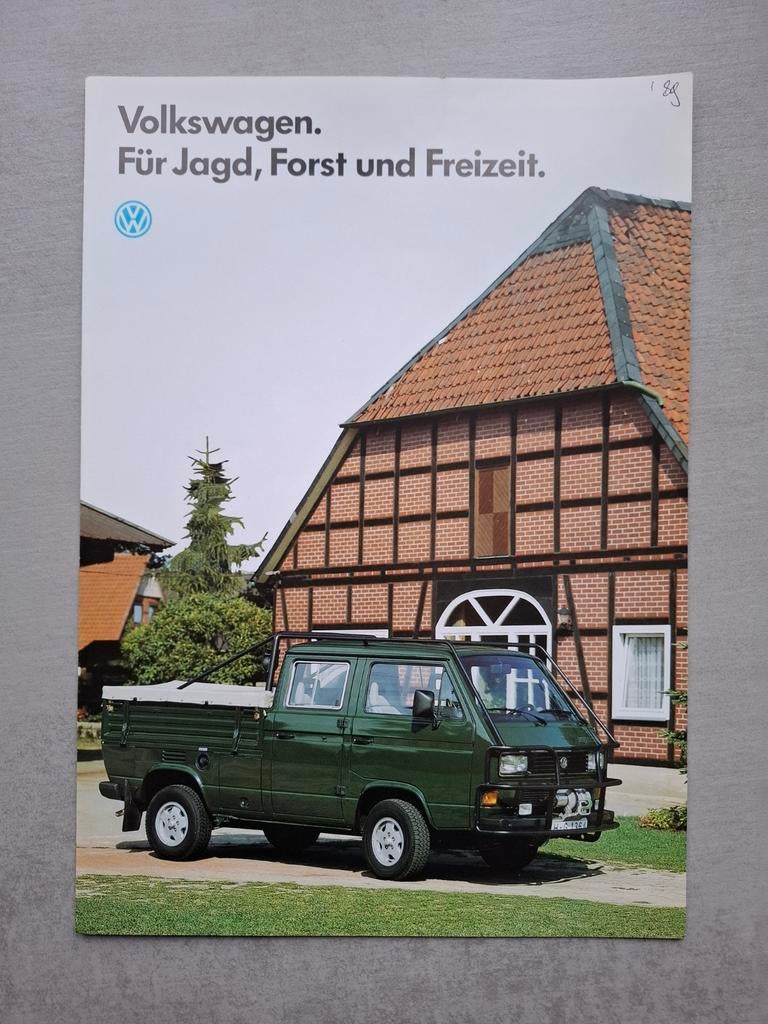 Volkswagen T3 "Jagdwagen" folder - 1989, Ophalen of Verzenden, Zo goed als nieuw, Volkswagen