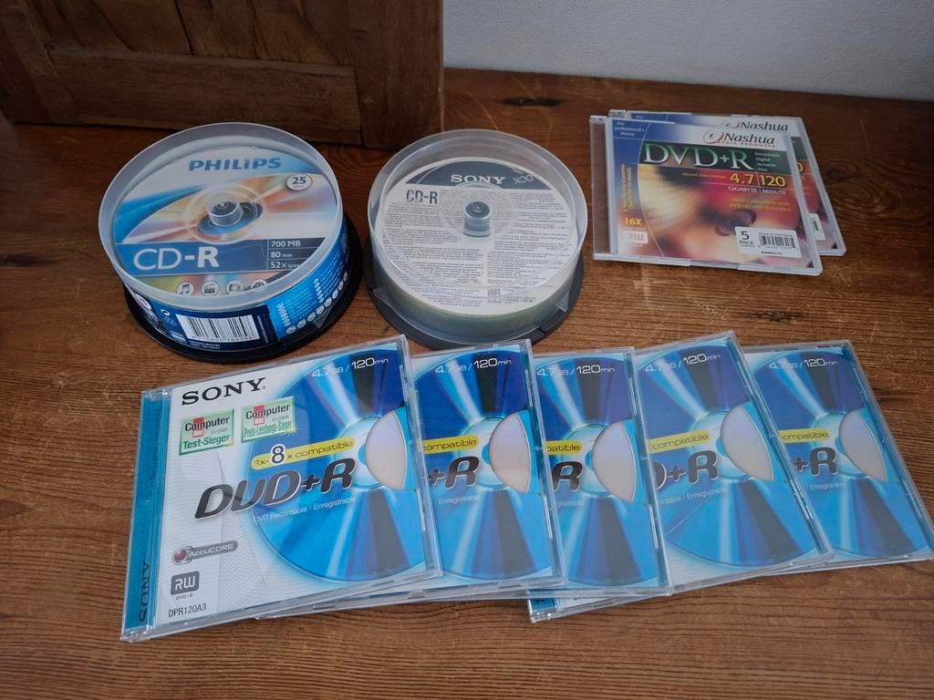 Nieuwe Dvd's en Cd's - Philips, Sony, Nashua, Computers en Software, Beschrijfbare discs, Op spindel, Cd, Nieuw, Ophalen of Verzenden