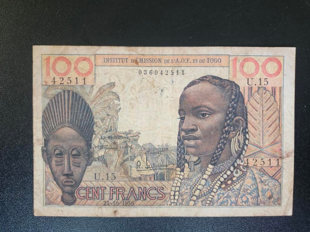 Frans West Afrika &Togo pick 46 1956, Postzegels en Munten, Bankbiljetten | Afrika, Ophalen of Verzenden, Overige landen, Los biljet