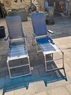 2x Verstelbare Ligstoelen - Ideaal voor Tuin of Camping, Ophalen, Gebruikt, Metaal, Verstelbaar