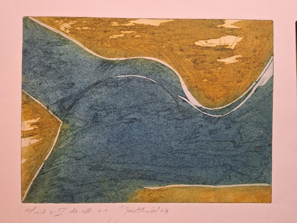 Ets + etsplaat Jan Henkel - Naakt rugzijde, Antiek en Kunst, Portret, Ophalen of Verzenden, Origineel, 1950 - 1999