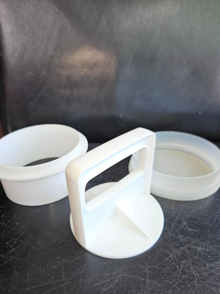 Tupperware Hamburgerpers - Maak zelf perfecte burgers!, Ophalen of Verzenden, Gebruikt, Wit, Overige typen