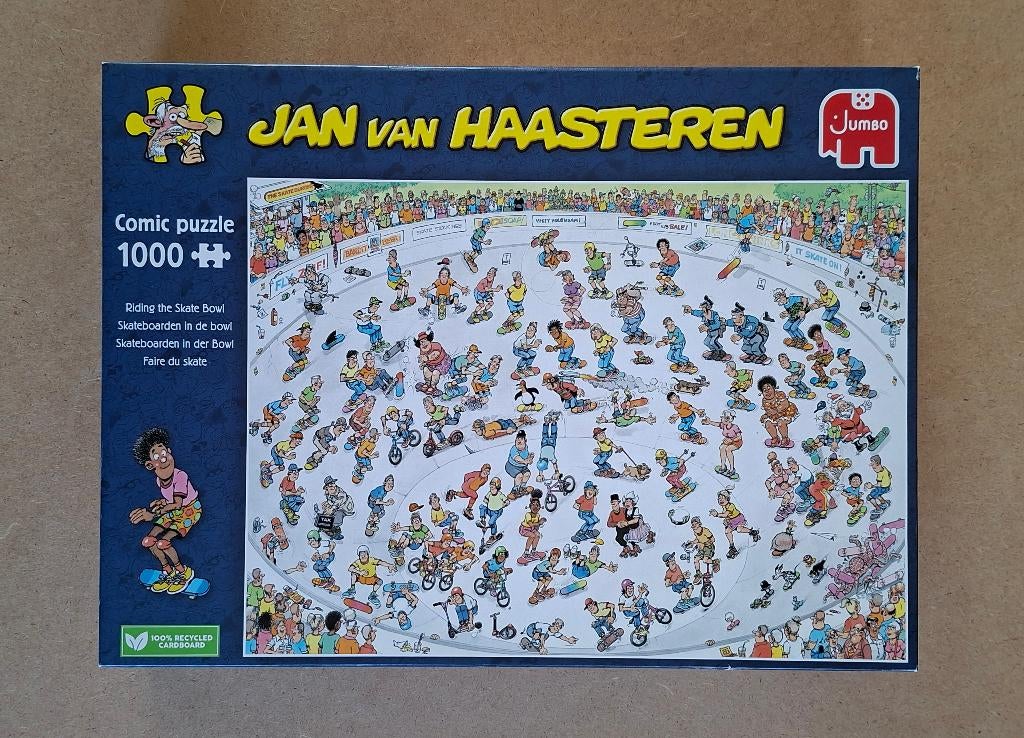 Jumbo Skateboarden in de bowl - Jan van Haasteren - 1000