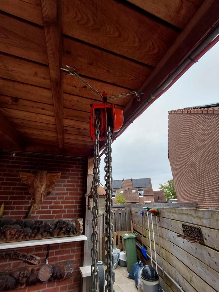 Takel 1 tons, Ophalen of Verzenden, Zo goed als nieuw, 4 meter of meer