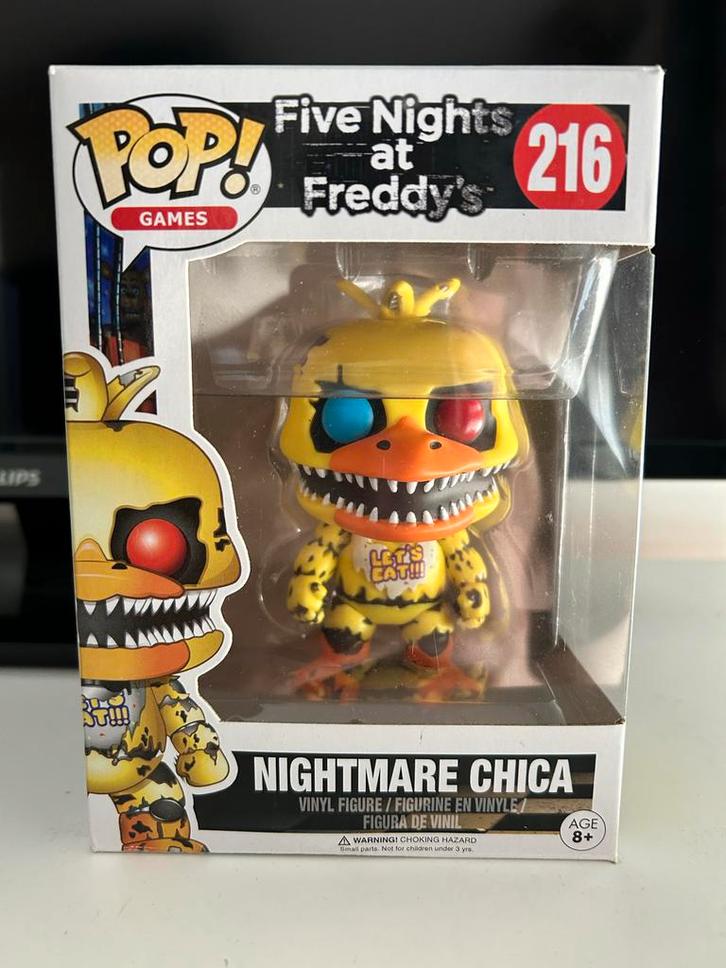 Funko Pop! Nightmare Chica #216 (Vaulted), Kinderen en Baby's, Speelgoed | Actiefiguren, Nieuw, Ophalen of Verzenden