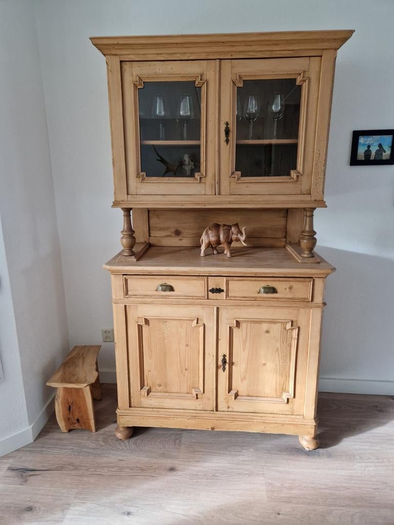Grenen antiek buffetkast kast, Ophalen, Gebruikt, 25 tot 50 cm, 50 tot 100 cm