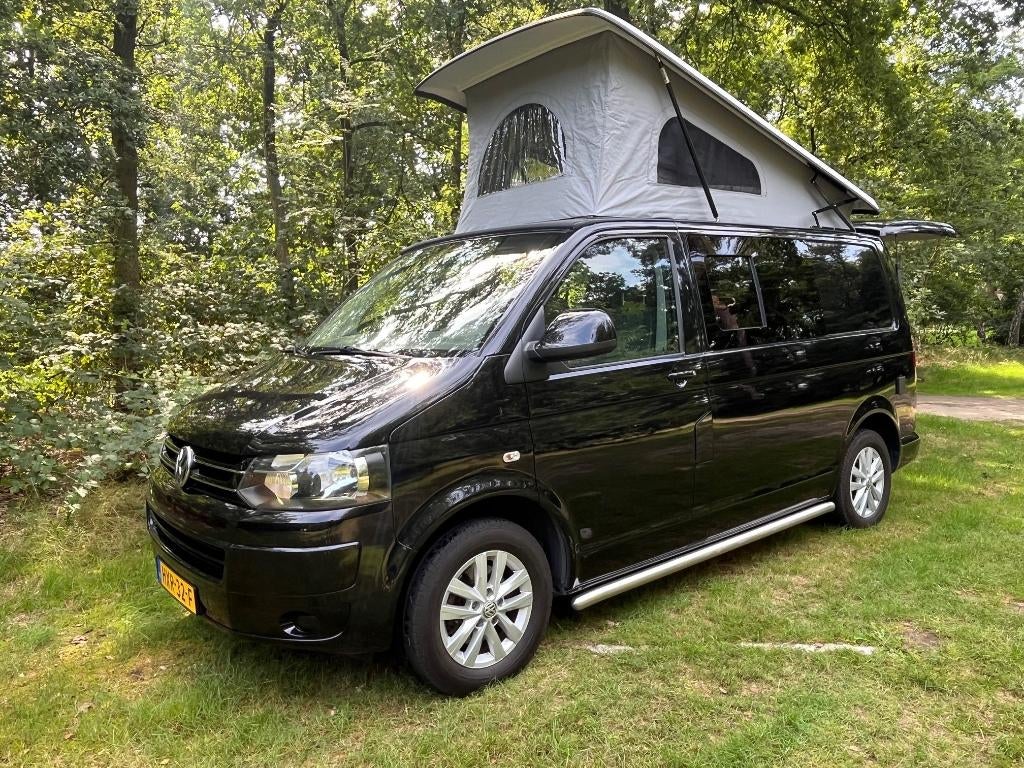 VW Transporter T5 buscamper 2012/2025, hefdak,elektra pakket, Hefdak, Volkswagen, Tot en met 2, Bedrijf