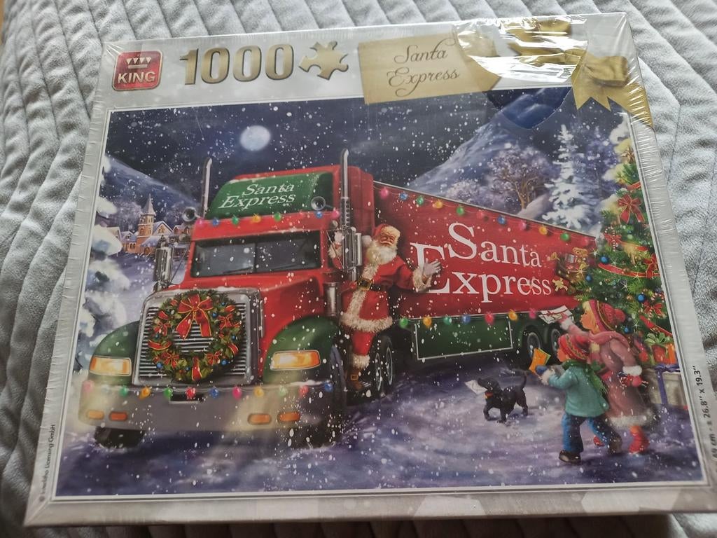 King Santa Express kerstpuzzel 1000 stukjes NIEUW, Ophalen of Verzenden, 500 t/m 1500 stukjes, Nieuw, Legpuzzel