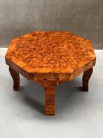 Art Deco salontafel met wortelhout mozaïek patroon, Ophalen