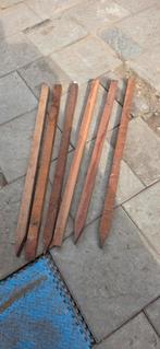 6 ongebruikte hardhouten paaltjes 100x4x4 cm, Ophalen, Palen, Zo goed als nieuw, Hardhout