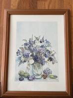 Schilderij: Bloemen en Fruit - Diana Roos '94, Antiek en Kunst, Ophalen