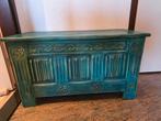 Vintage Oosterse Opbergkast - Turquoise Houtsnijwerk, Ophalen