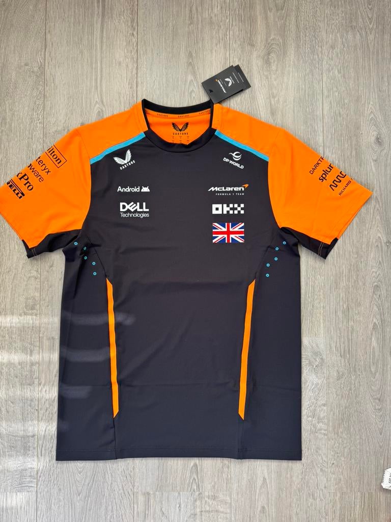 McLaren T-Shirt Lando Norris maat S, Kleding | Heren, Ophalen of Verzenden, Zo goed als nieuw, Zwart, Voetbal