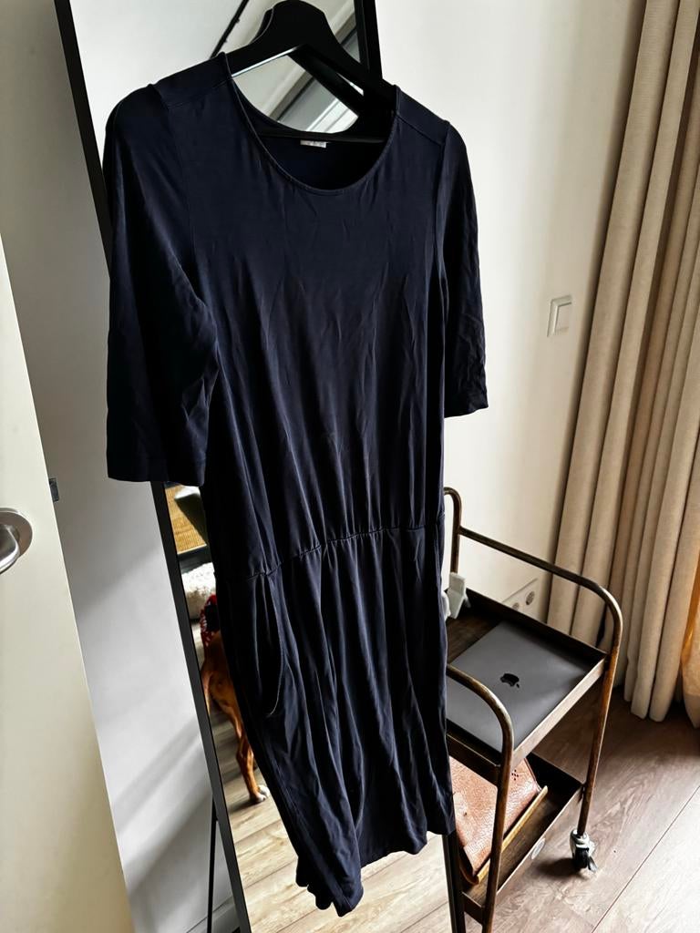 Filipa K donkerblauwe basic zomerjurkje S, Blauw, Ophalen of Verzenden, Knielengte, Maat 36 (S)