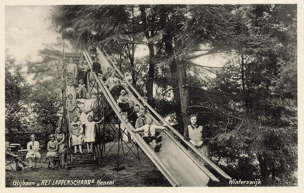 Winterswijk, Glijbaan Het Lappenschaar Henxel, Ophalen of Verzenden, 1920 tot 1940, Ongelopen, Gelderland