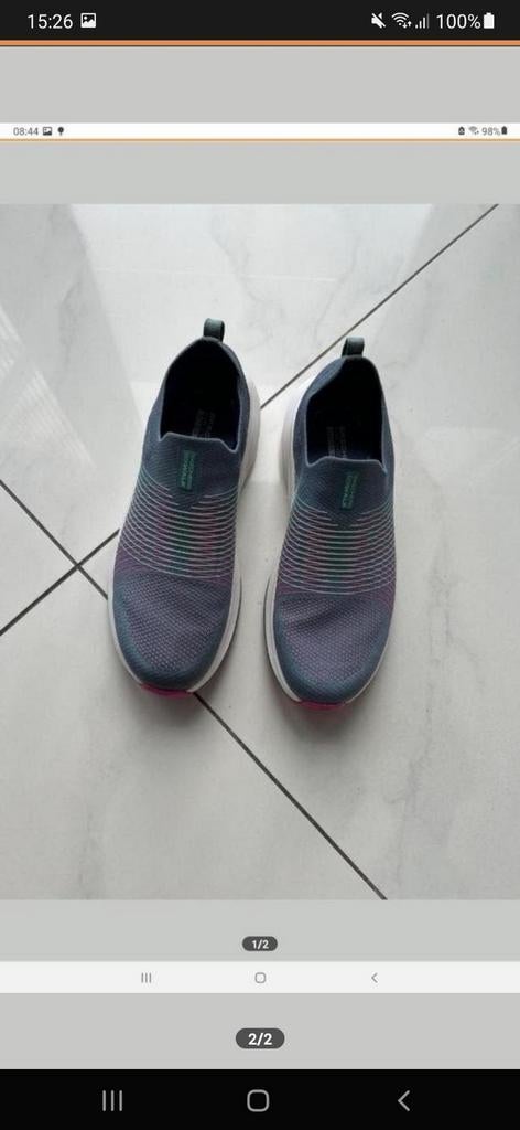 Skechers Max Cushioning Sneakers - Maat 38, Skechers, Blauw, Ophalen of Verzenden, Sneakers of Gympen