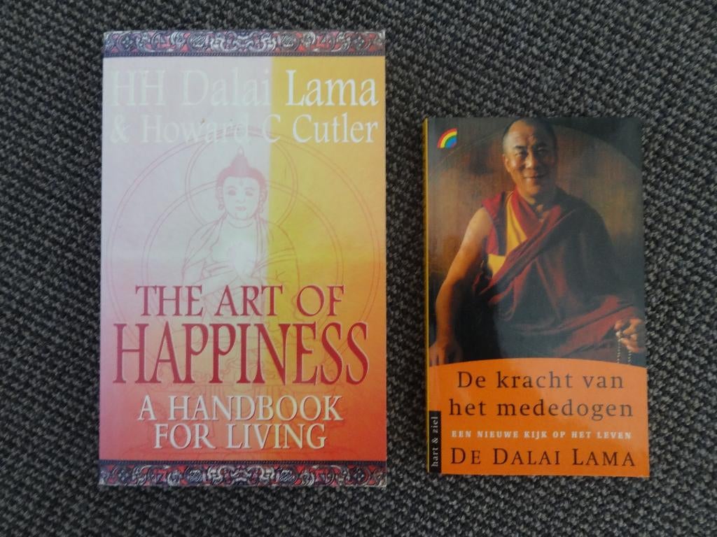 2 boeken Geluk, Happiness, mededogen, Living Dalai Lama, Verzenden, Gelezen, Overige onderwerpen, Achtergrond en Informatie