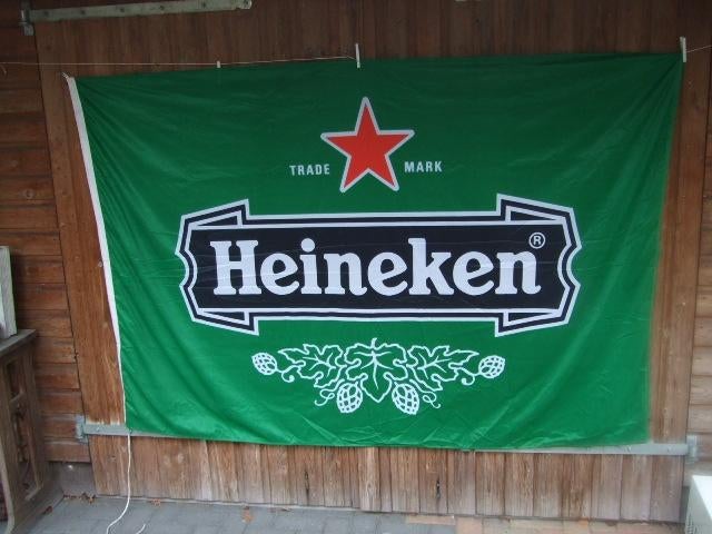 Heineken vlag (nr.6)   150x100 cm., Ophalen of Verzenden, Nieuw, Overige typen, Heineken