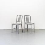 6 x Emeco 111 Navy Chair Grijs - Recycled Pet, Niet ingevuld, Kunststof, Niet ingevuld, Ophalen of Verzenden