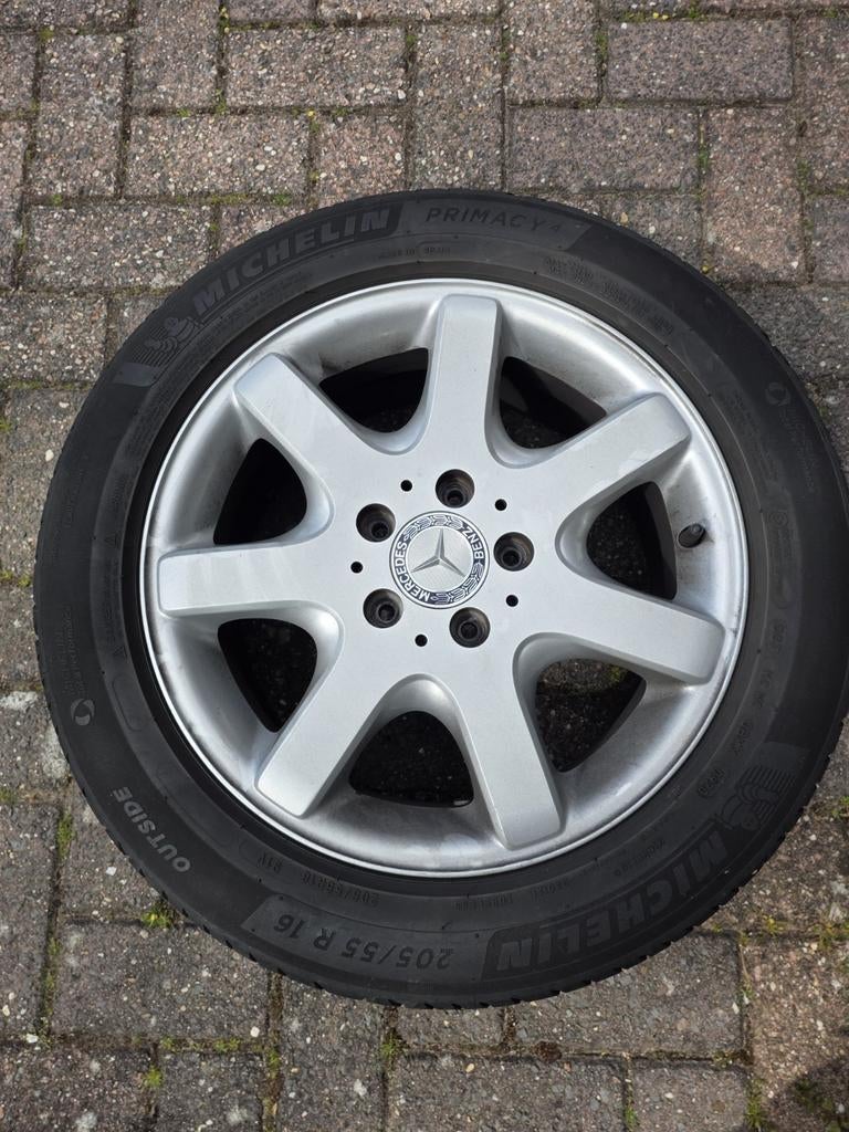 Originele breedset velgen Mercedes SLK230 / R170 zomerbanden, Ophalen, Gebruikt, Velg(en), 16 inch