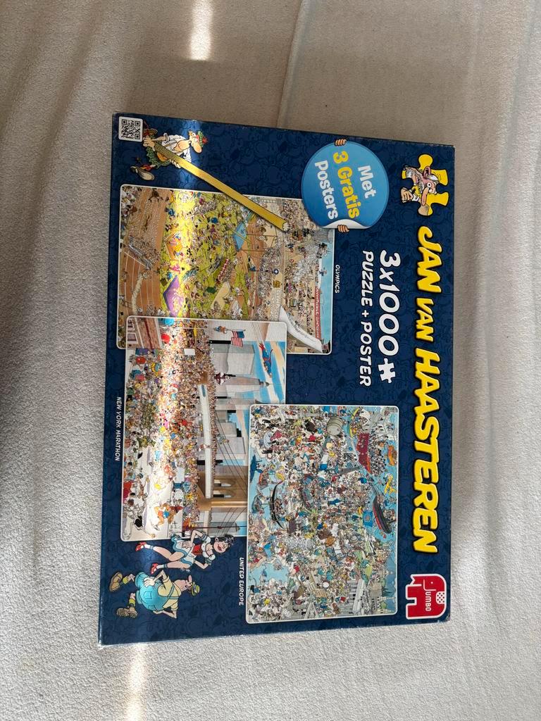 Jan van Haasteren 3x1000 stukjes: Olympics, United Europe, N, Hobby en Vrije tijd, Denksport en Puzzels, Ophalen, Meer dan 1500 stukjes