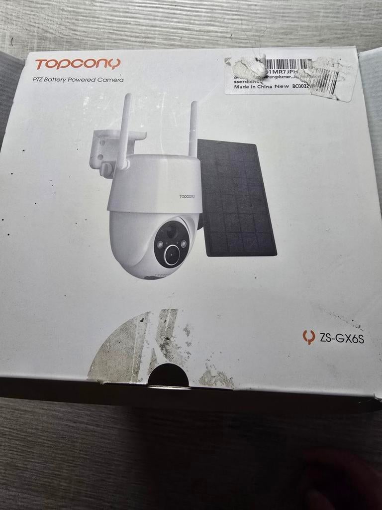 TOPCONY PTZ Batterij Gevoede Camera met Zonnepaneel, Ophalen of Verzenden, Nieuw, Buitencamera